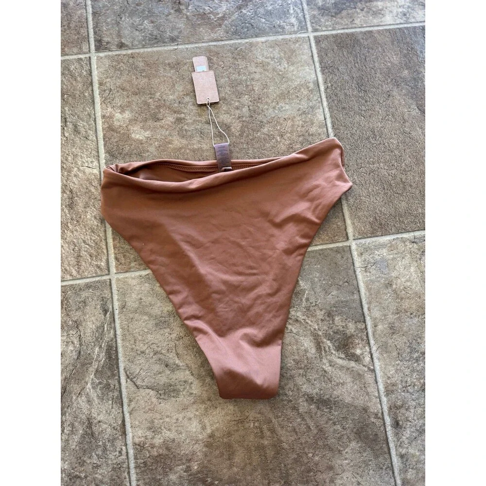 Skims Swim Mid Waist Bottom Almond Size Small